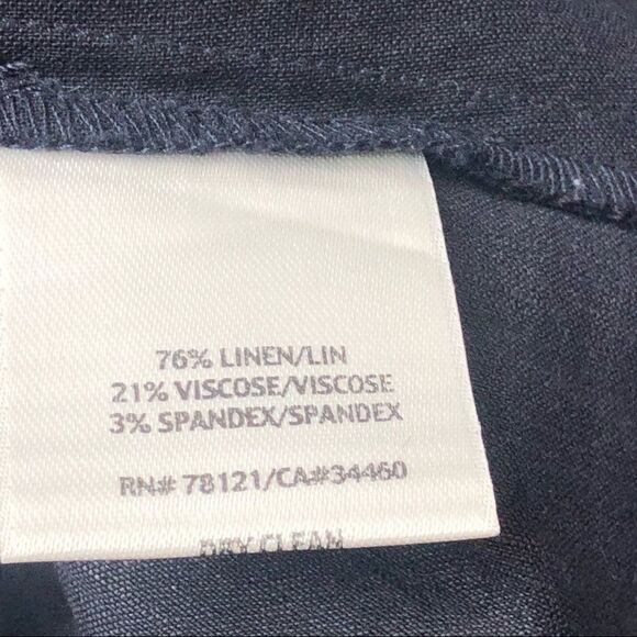 Eileen Fisher Linen Navy Button Down Shirt Size Large - Picture 10 of 10